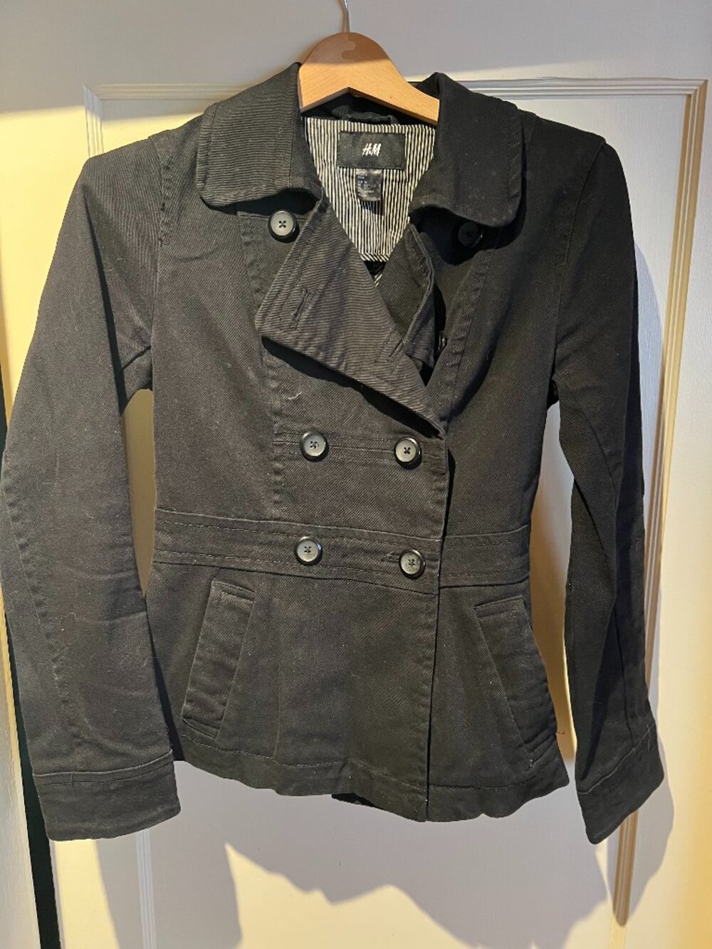 Black peacoat